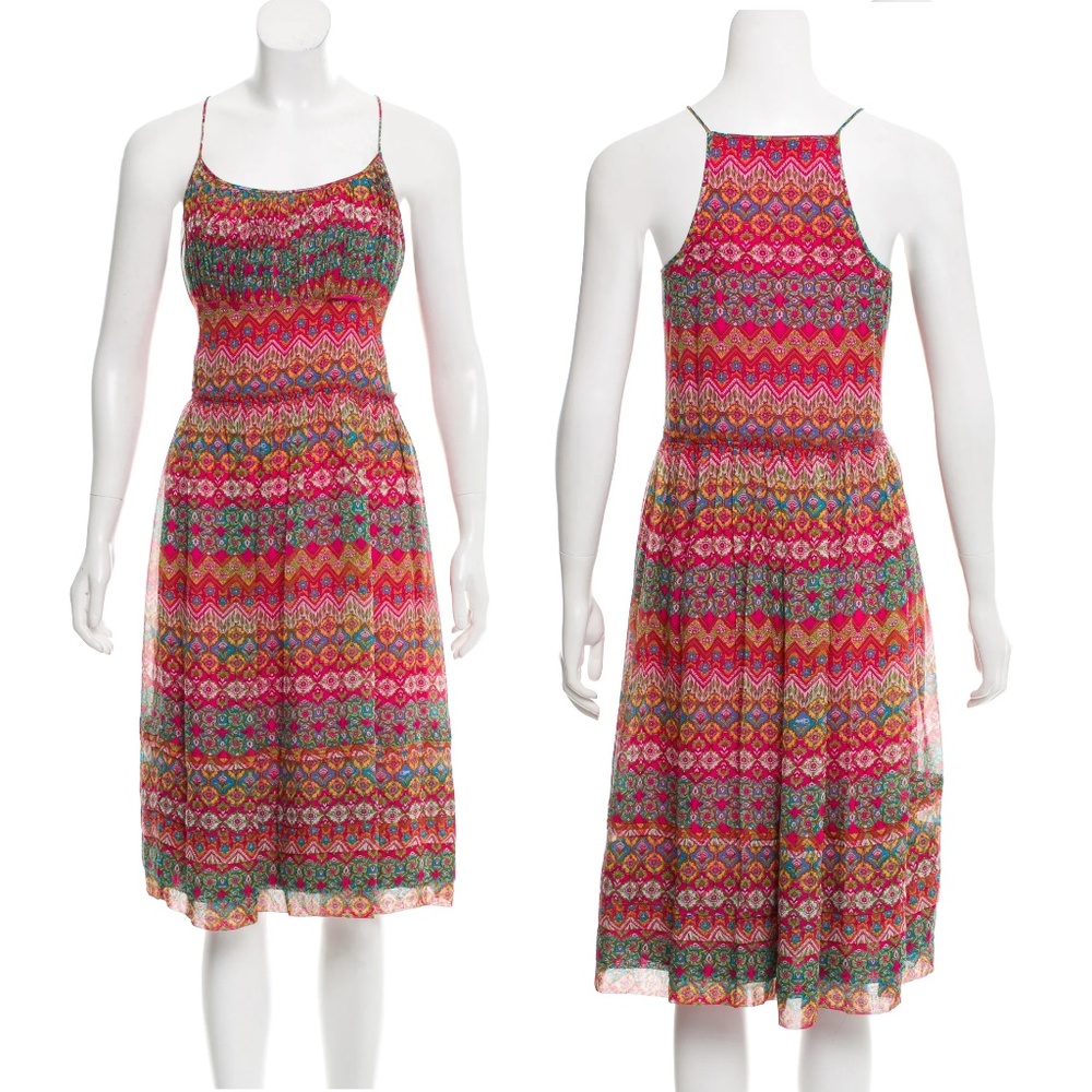 Diane von Furstenberg Franny Pink Silk Print Dress